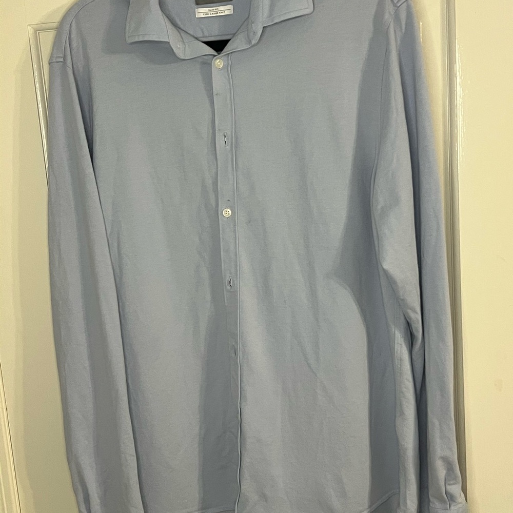 Michael Kors Casual Light Blue Button Down Shirt